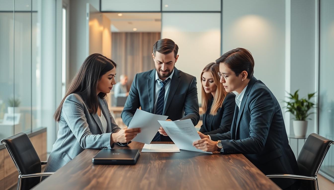 Business agreement signing